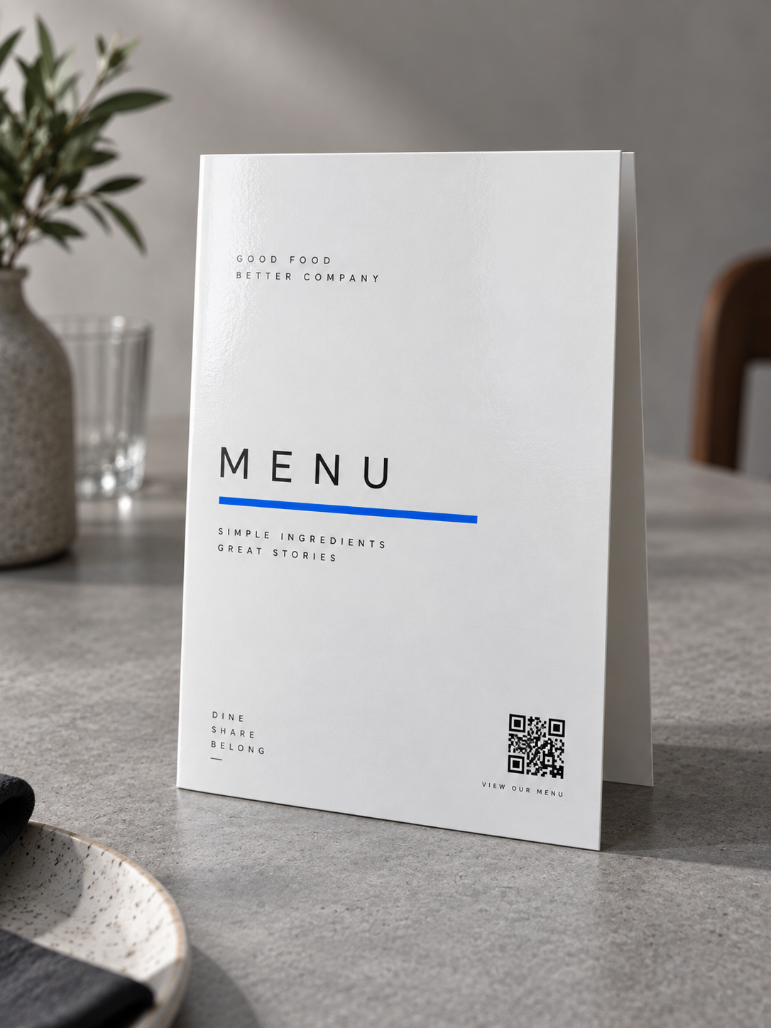 Restaurant menu with QR code — keep your digital menu always up to date without reprints